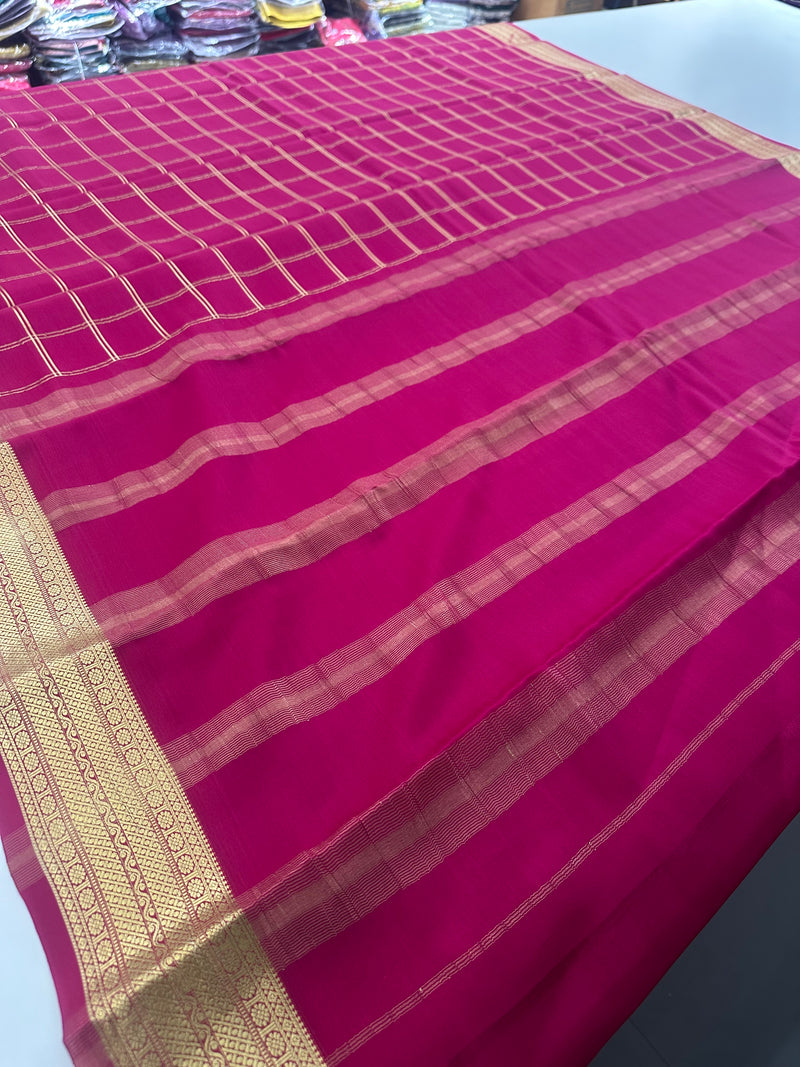 Pure Crape Mysore Silk Saree  100GSM❤️❤️-J22