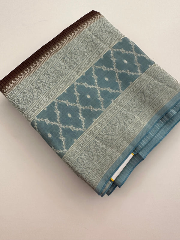 Traditional South Indian Style Crafred Pure Viscose Saree Distinguished by intricate weaving🌹 -JU15