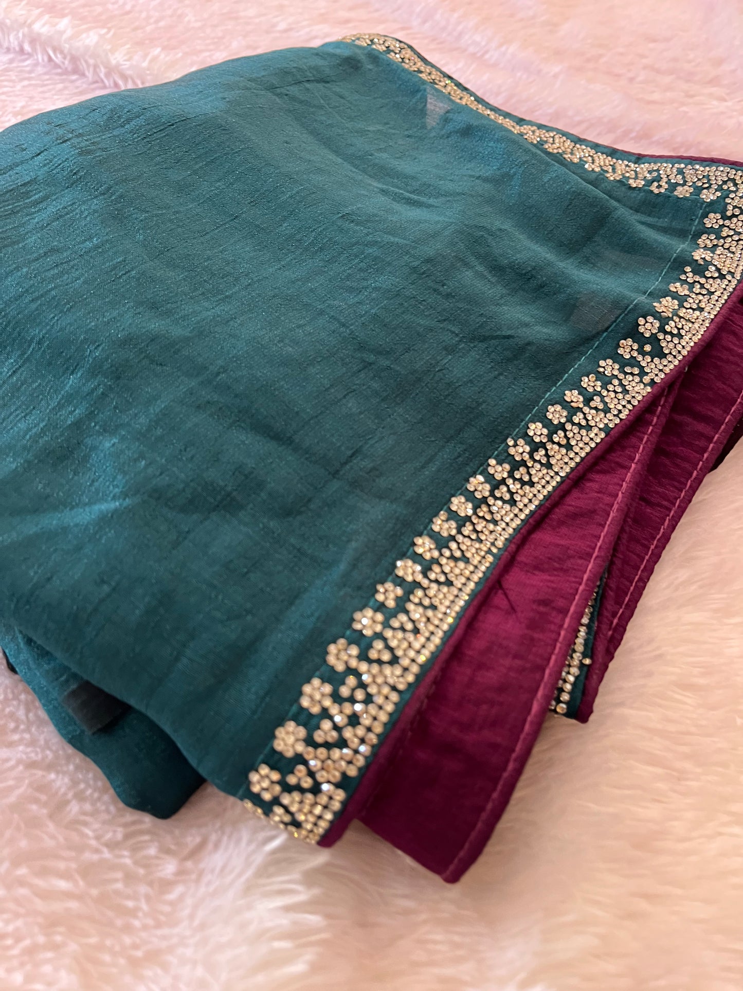 Tussar Fancy Stone Work