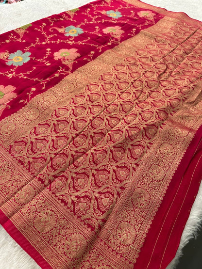 Banarasi Fancy Crape Saree -M19