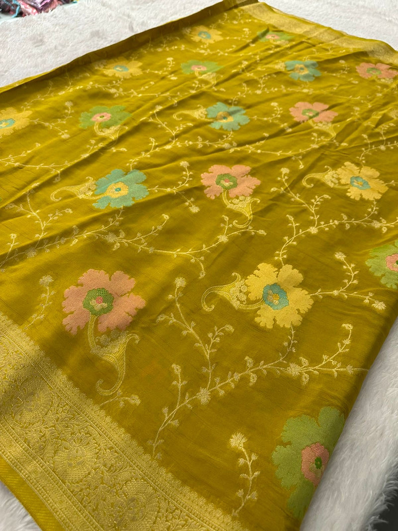 Banarasi Fancy Crape Saree -M19