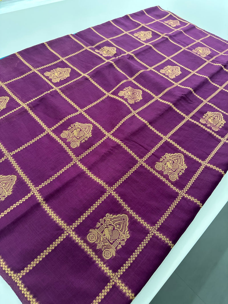 South Cotton Fancy Saree-JU28