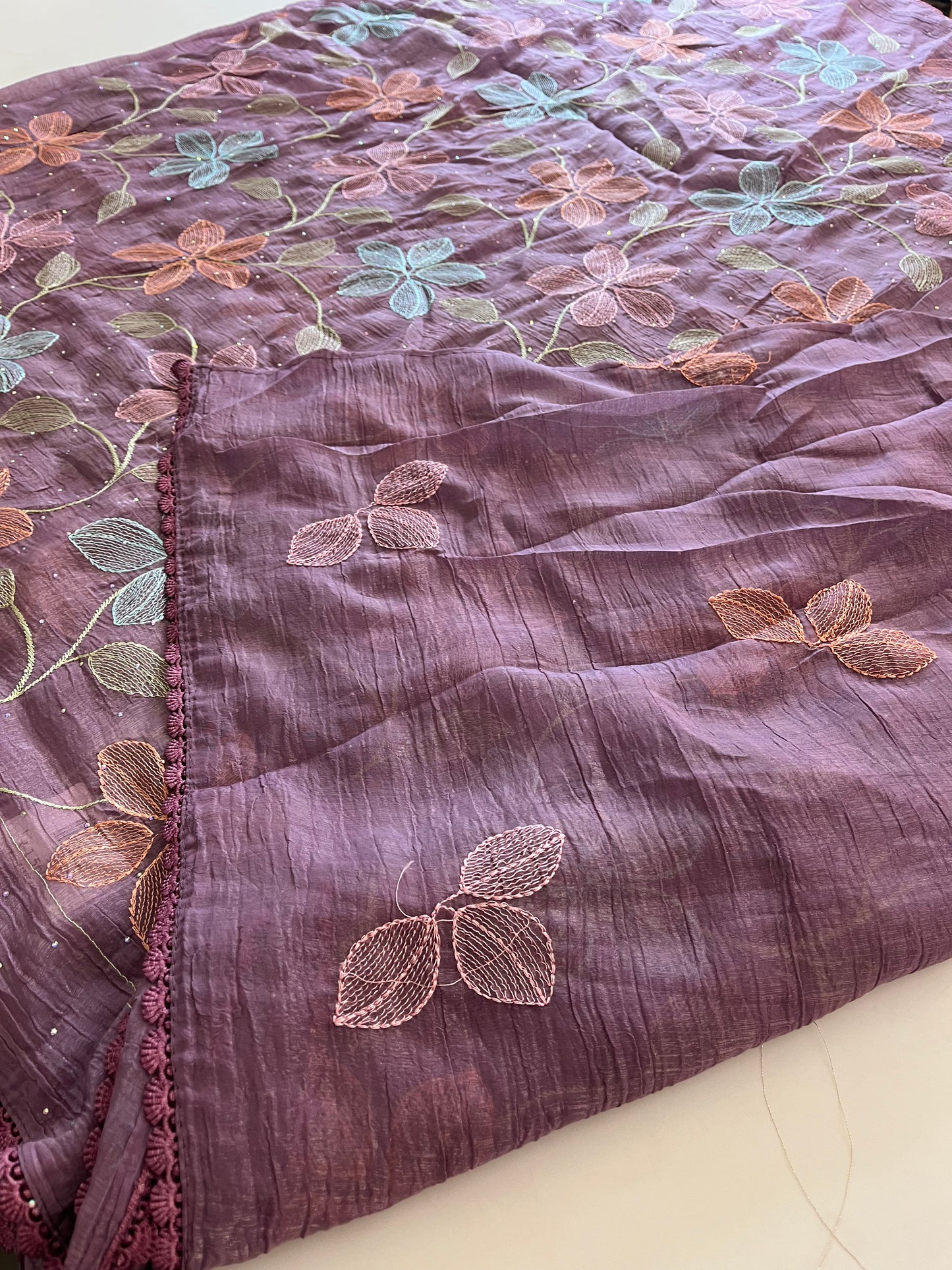 Soft organza Fancy saree