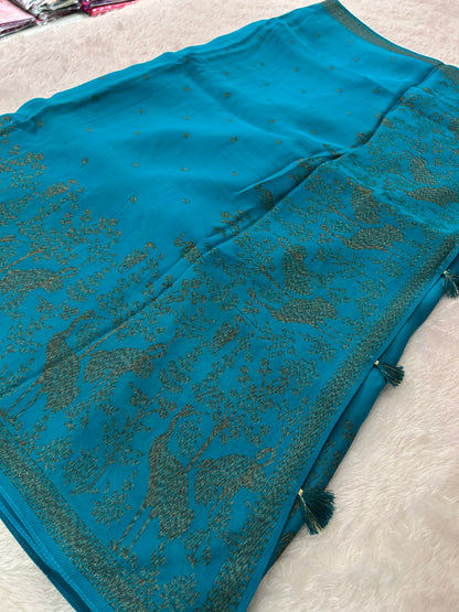 Premium Jute Tussar Fancy Saree-M14