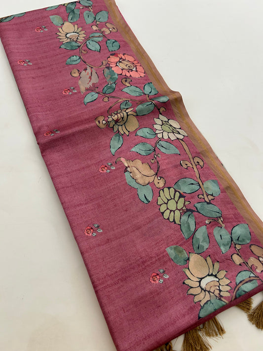 Tussar Printed Saree-M23