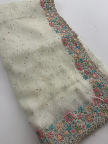 Organza Work Saree-M30