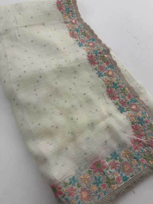 Organza Work Saree-M30