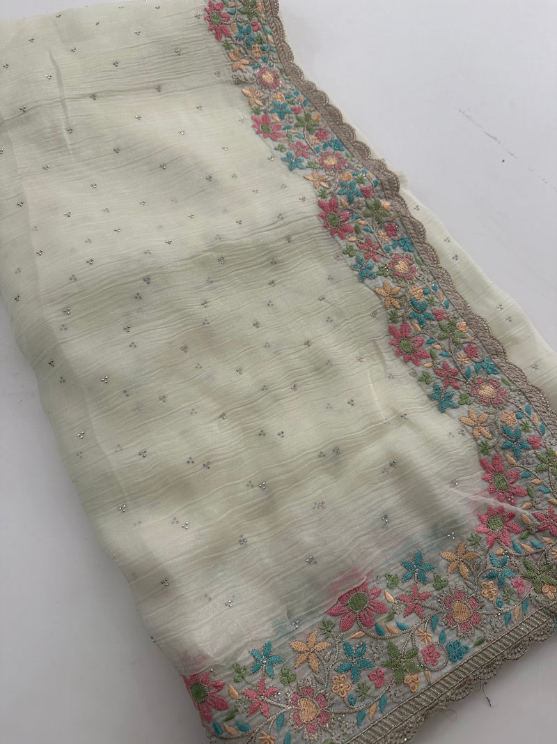 Organza Work Saree-M30