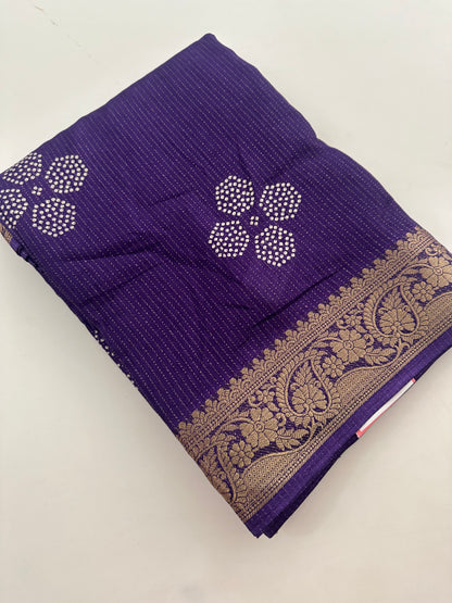 Tussar Chiffons Lines-J13