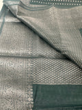 Silver 1000 Butties Fancy Saree,, comes with rich silver pallu and silver brocade style blouse pice🌹-AU13