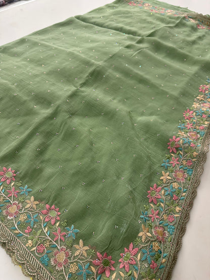 Organza Work Saree-M30