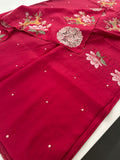 ButterSilk Tussar Sarees are back in stock🌹
Comes with aari work and scallop style borders and cutwork buttas🌹-JU18