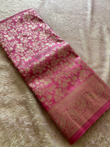 Tussar Silver Brocade