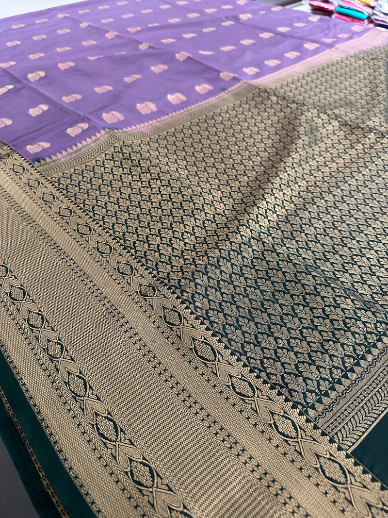 New Semi Soft silk Sarees From Kanchi in beatiful Borders-JU20