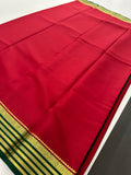 80GSM Pure Mysore Crape Silk Sarees-AU4