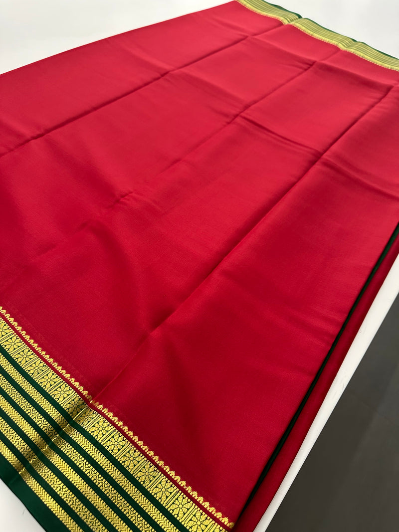 80GSM Pure Mysore Crape Silk Sarees-AU4