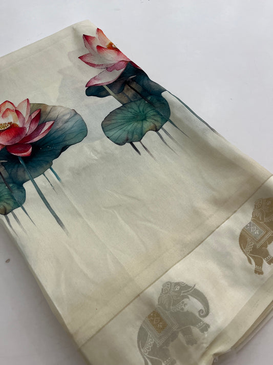 Printed crape silk premium