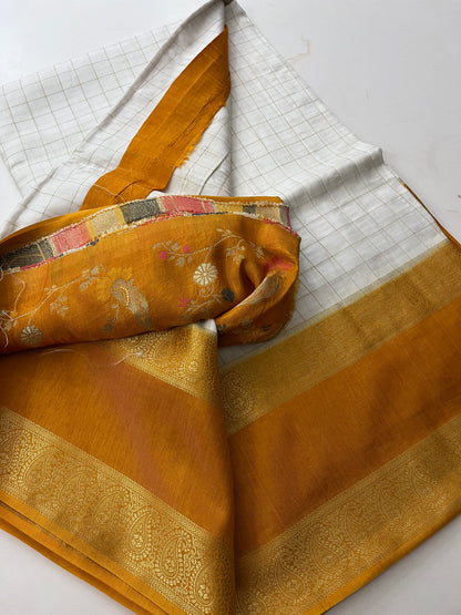 Dupion silk saree