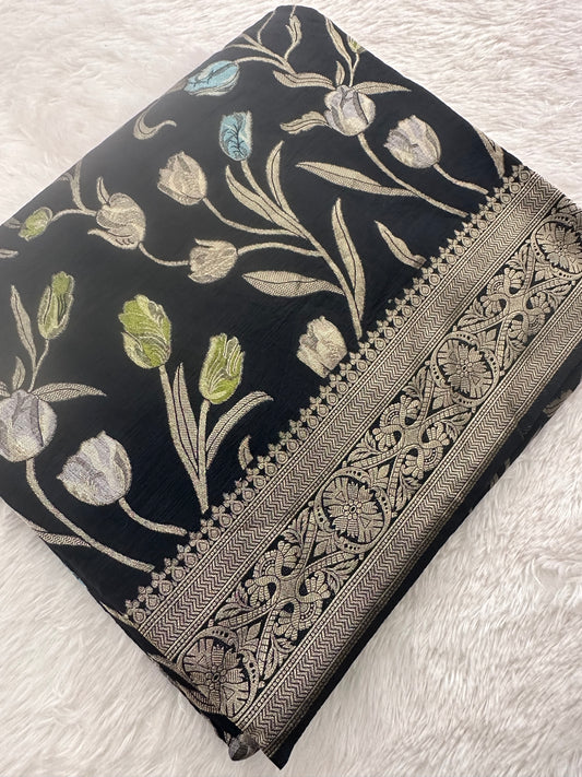 Tulips Linen Premium Saree-M13