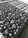 Black and White Tussar Printed Saree- JU28
