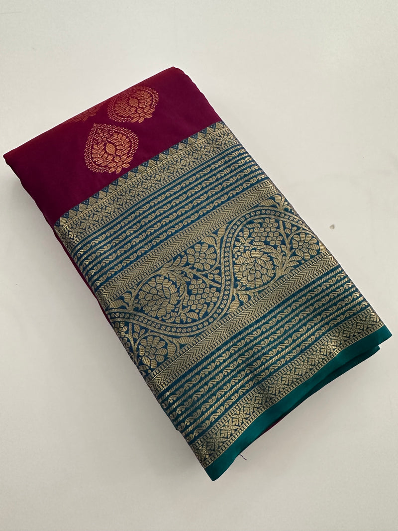 Semi Kanchi Silk Saree-JU7