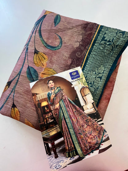 Printed Tussar fancy