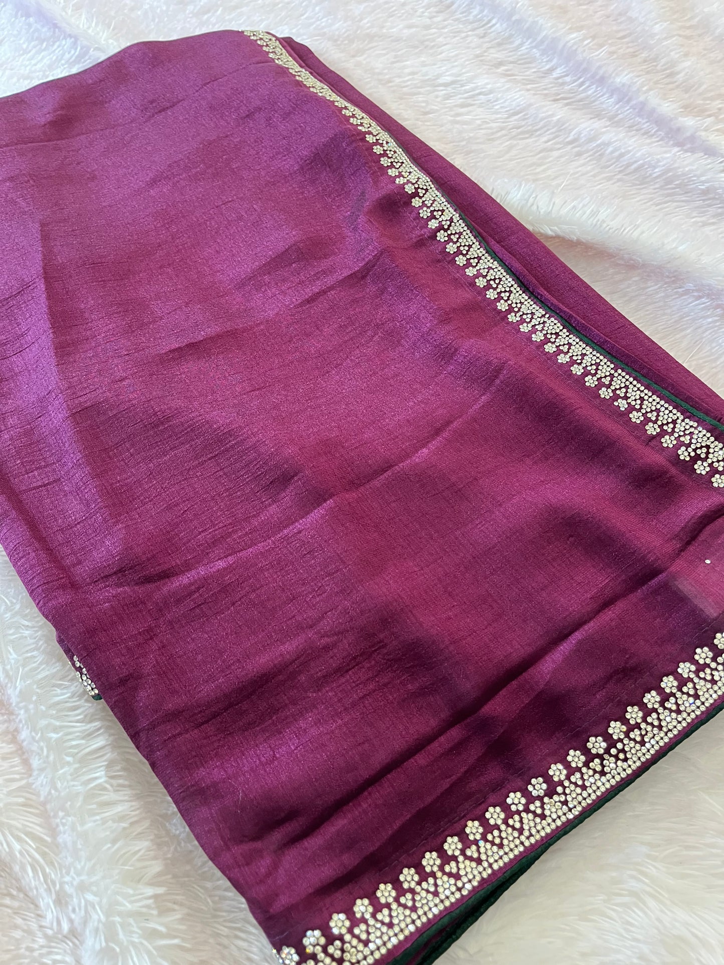 Tussar Fancy Stone Work