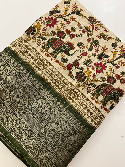 Tussar Zari Lines