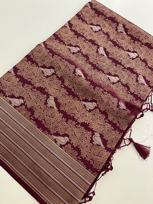 Banarasi crepe Brocade Saree
