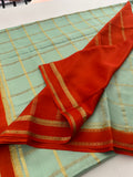 Pure Crape Mysore Silk Saree 120GSM -JU27