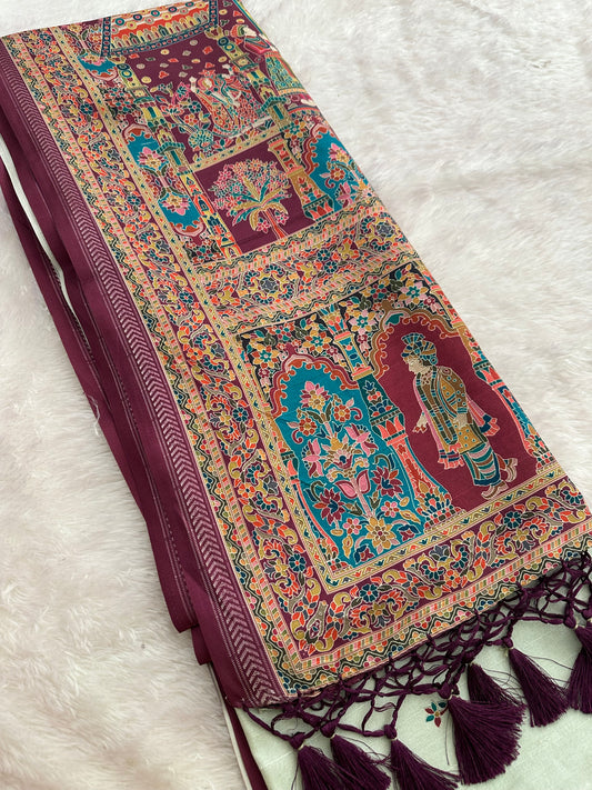 Kalamkari Tussar Fancy-M10