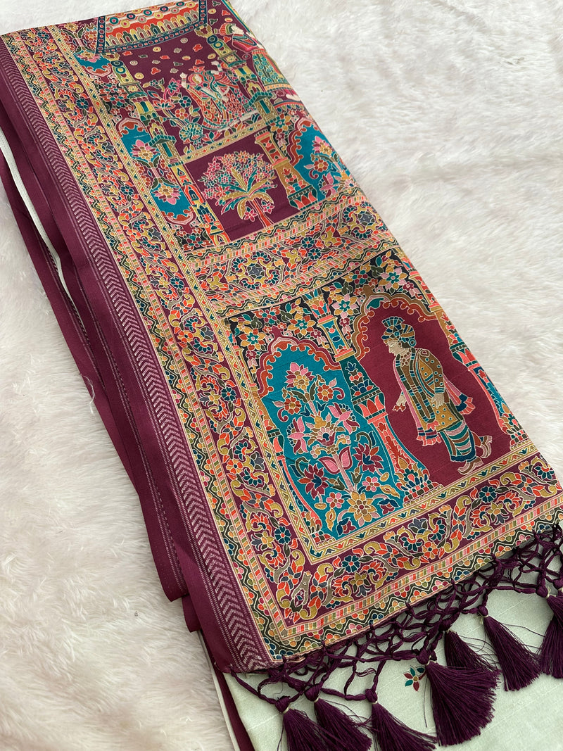 Kalamkari Tussar Fancy-M10