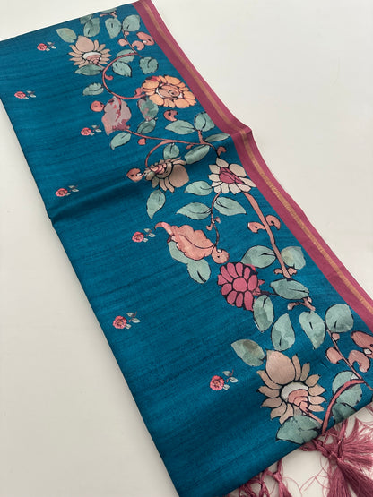 Printed Tussar Fancy-J12