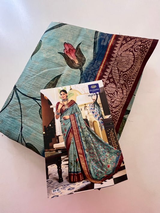 Printed Tussar fancy