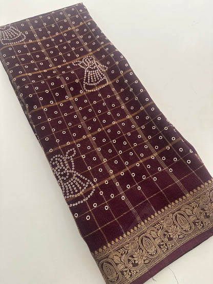 Crape Chiffon Fancy Saree-J1