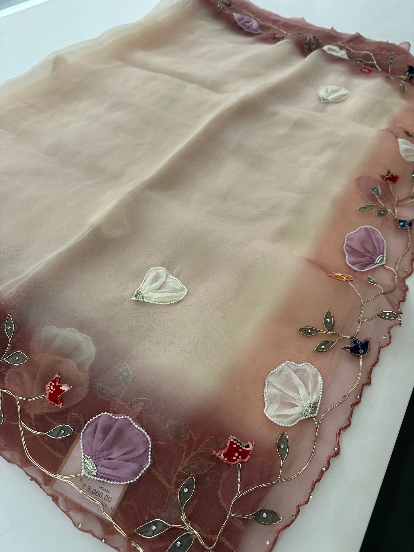 Faded Organza work Fancy appliqués -M24