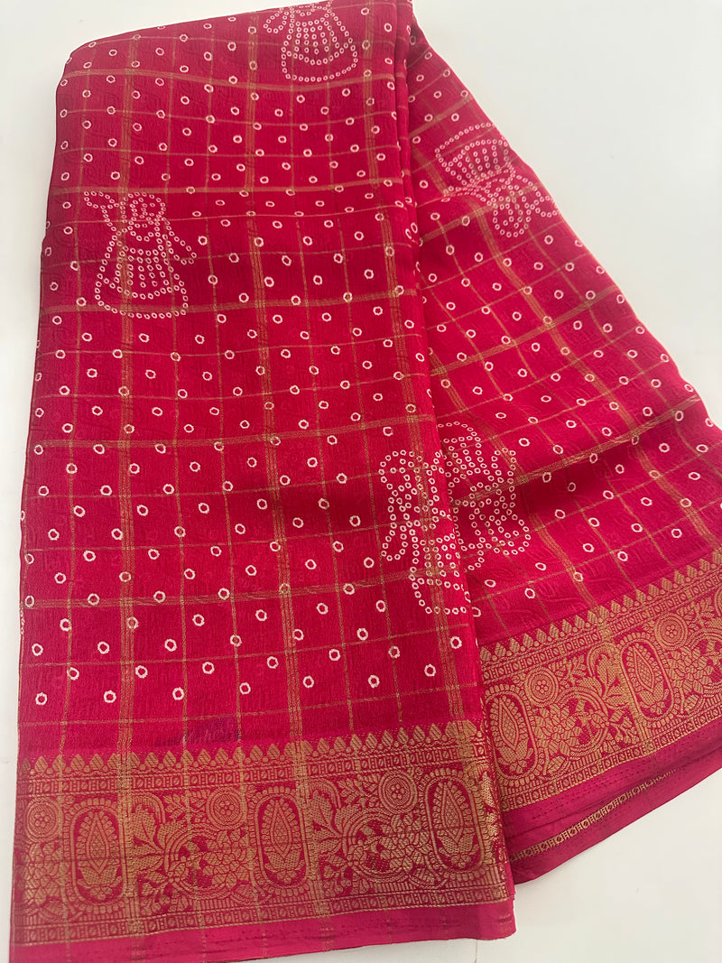 Crape Chiffon Fancy Saree-J1