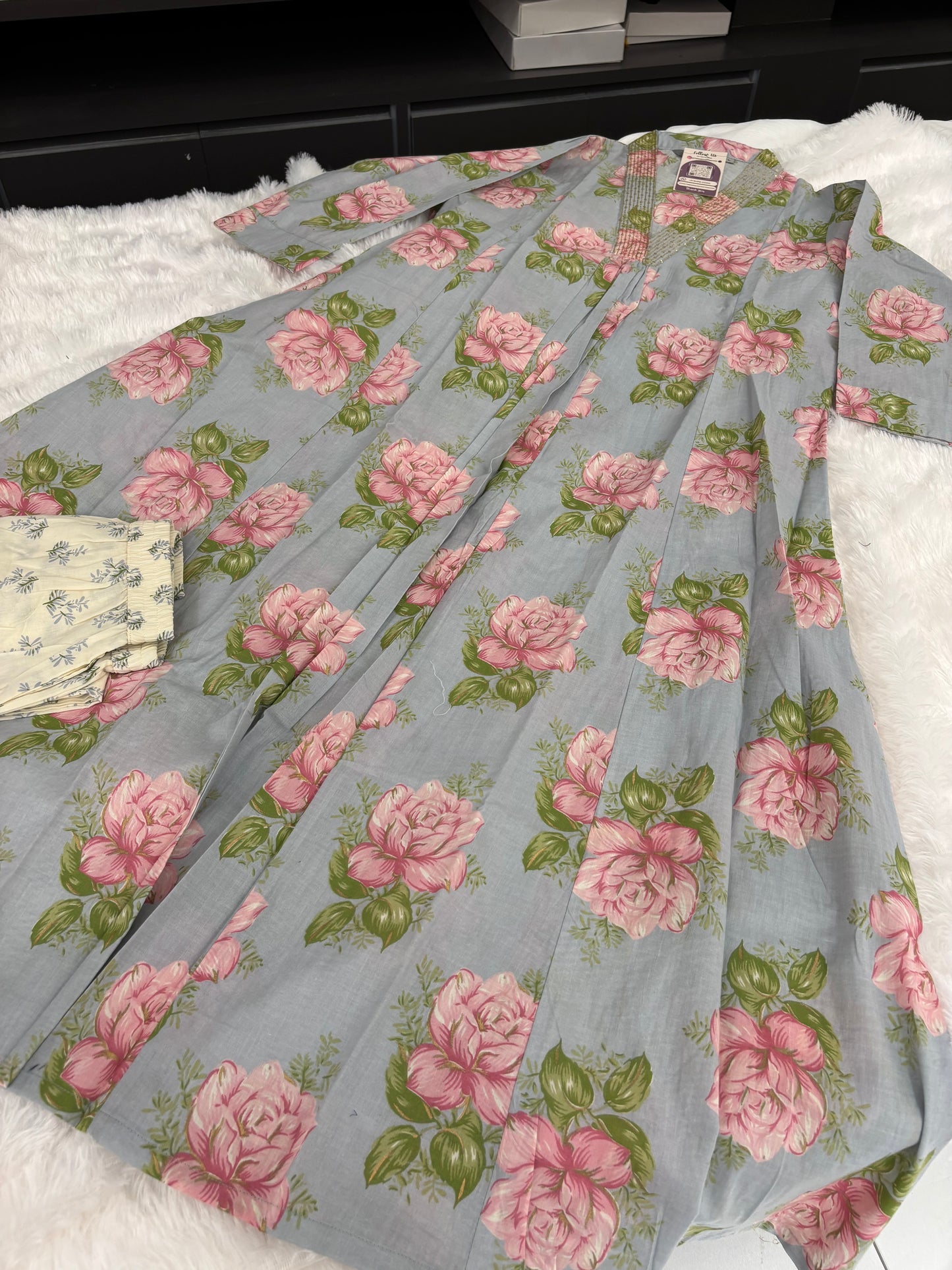 Floral Anarkali Kurti With Plaazo