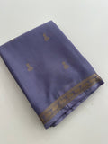 Semi Mysore Silk Small Border Jhumki Buttas - Grey - AU27