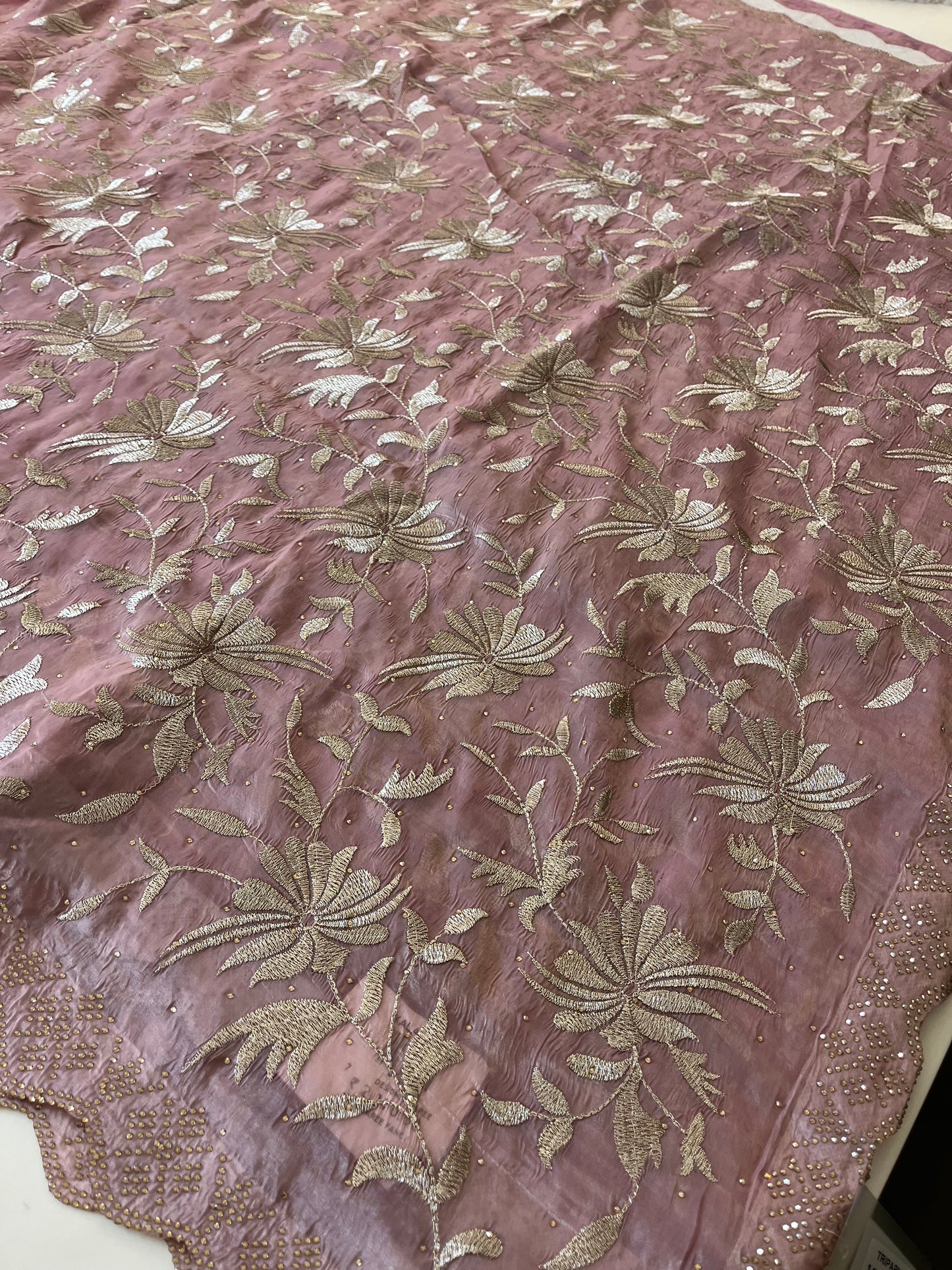 Embroidery work fancy saree