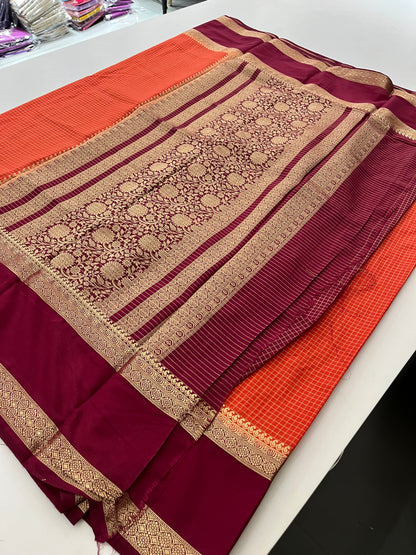 Crepe Small Checks Bentex Border