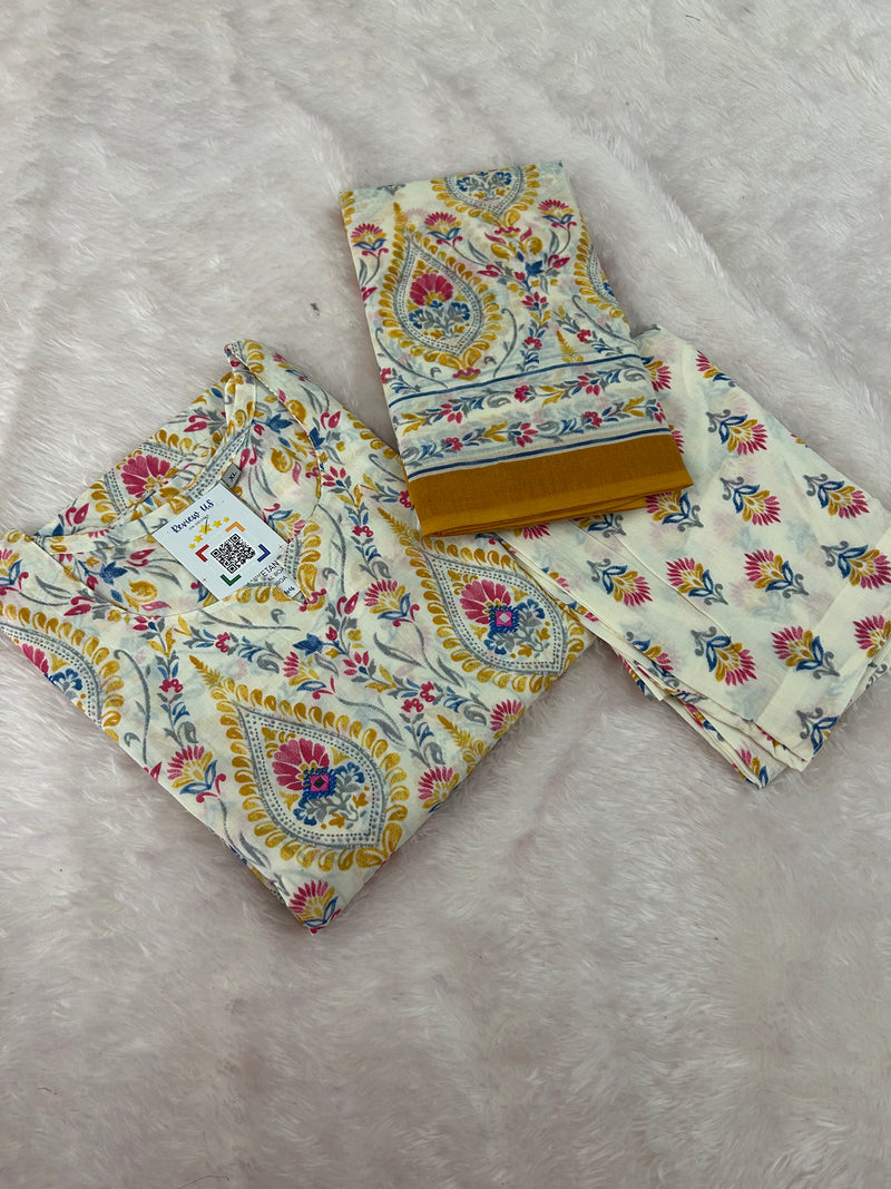 3Pc Kurti cotton kurti set