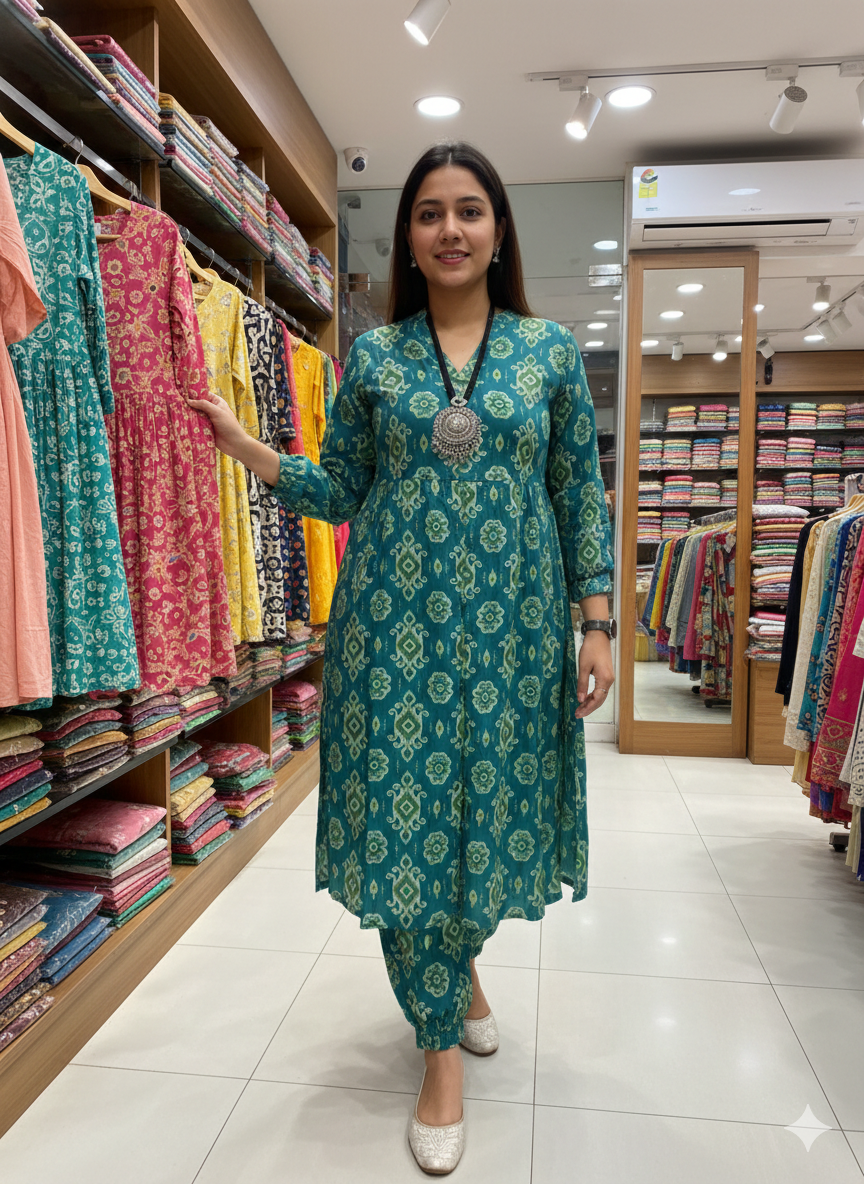 Office Wear Kurti With Pendant