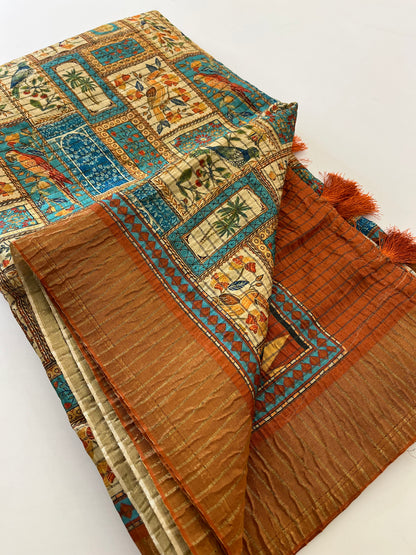 Crush Tussar Printed