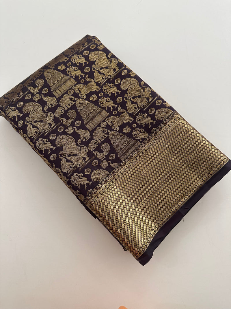 Kanchi Semi Silk Tissue Brocade-JU10