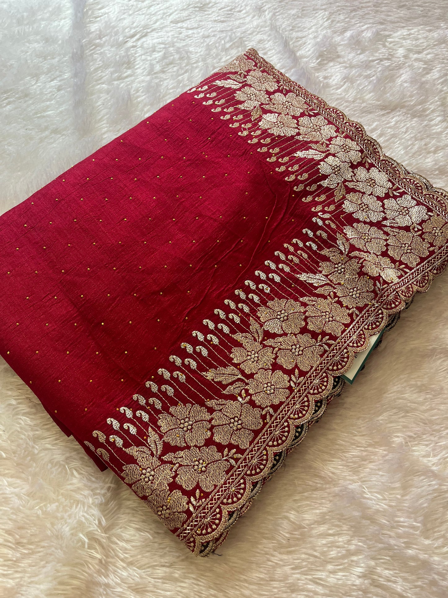 Scallop borde Fancy saree