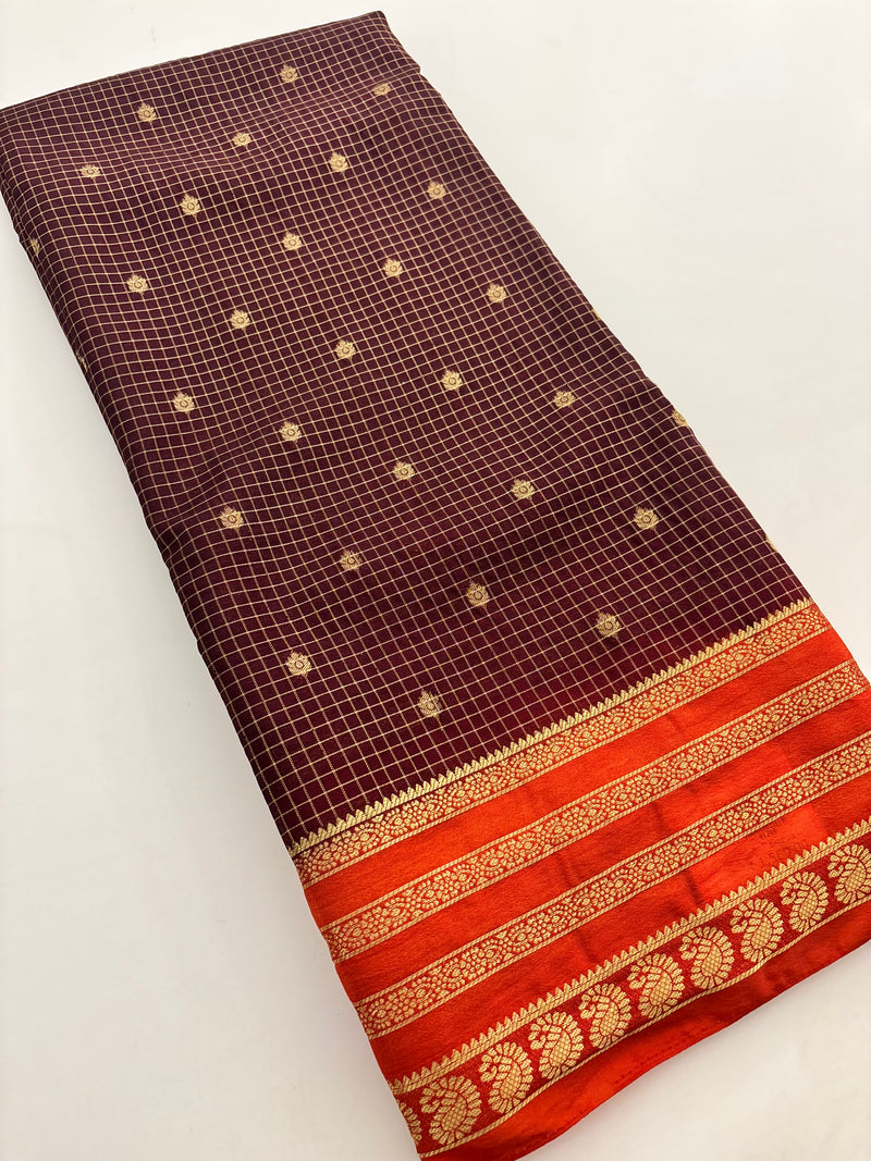 Fancy Crape Saree-J18