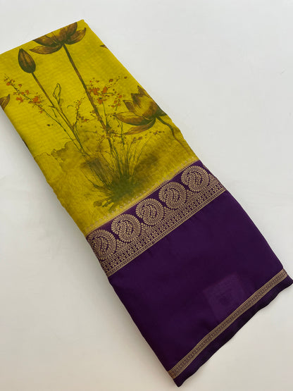 Digital printed crape fancy