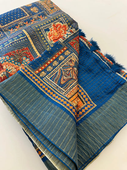 Crush Tussar Printed