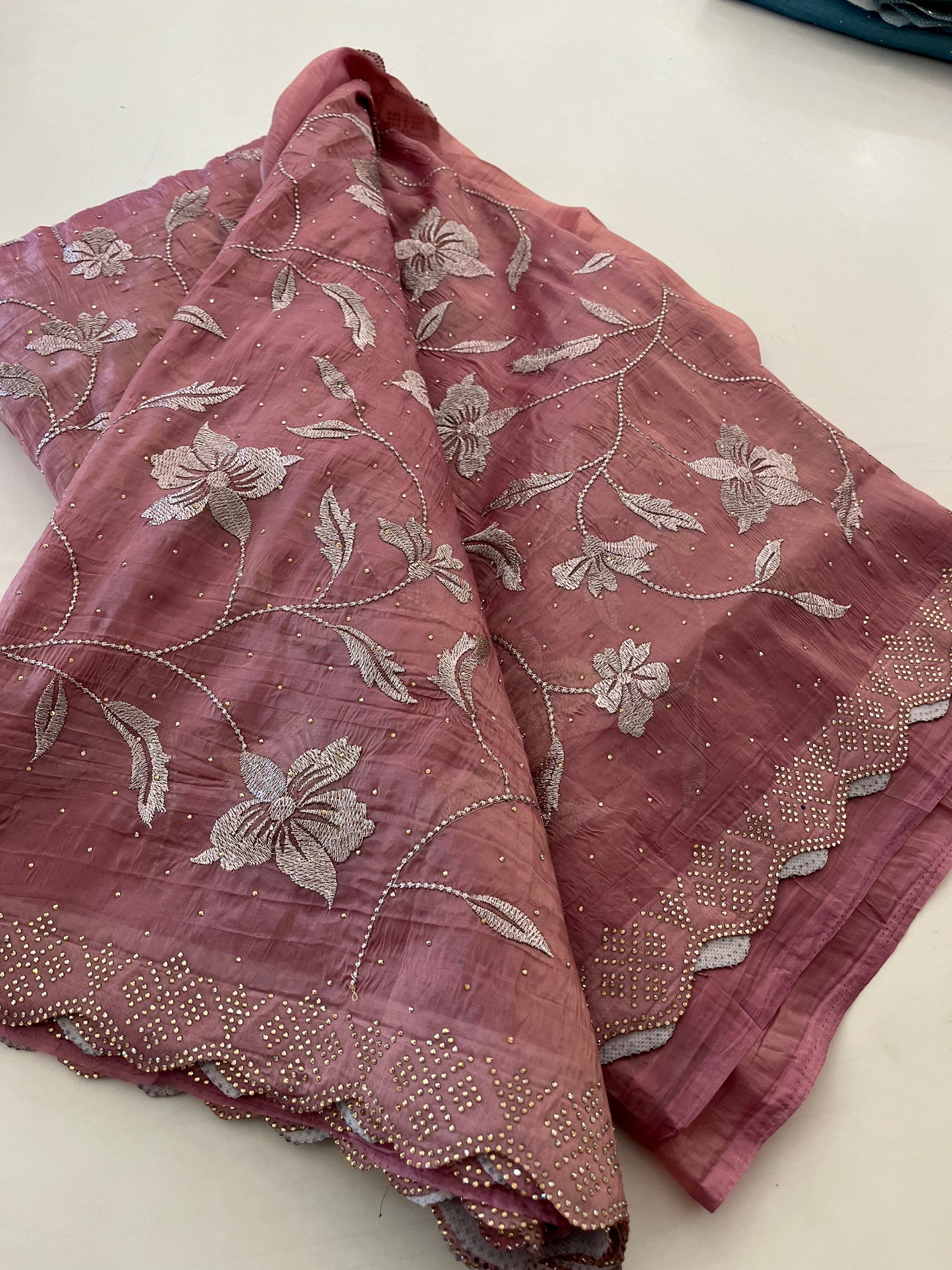 Butter silk Embroidery work
